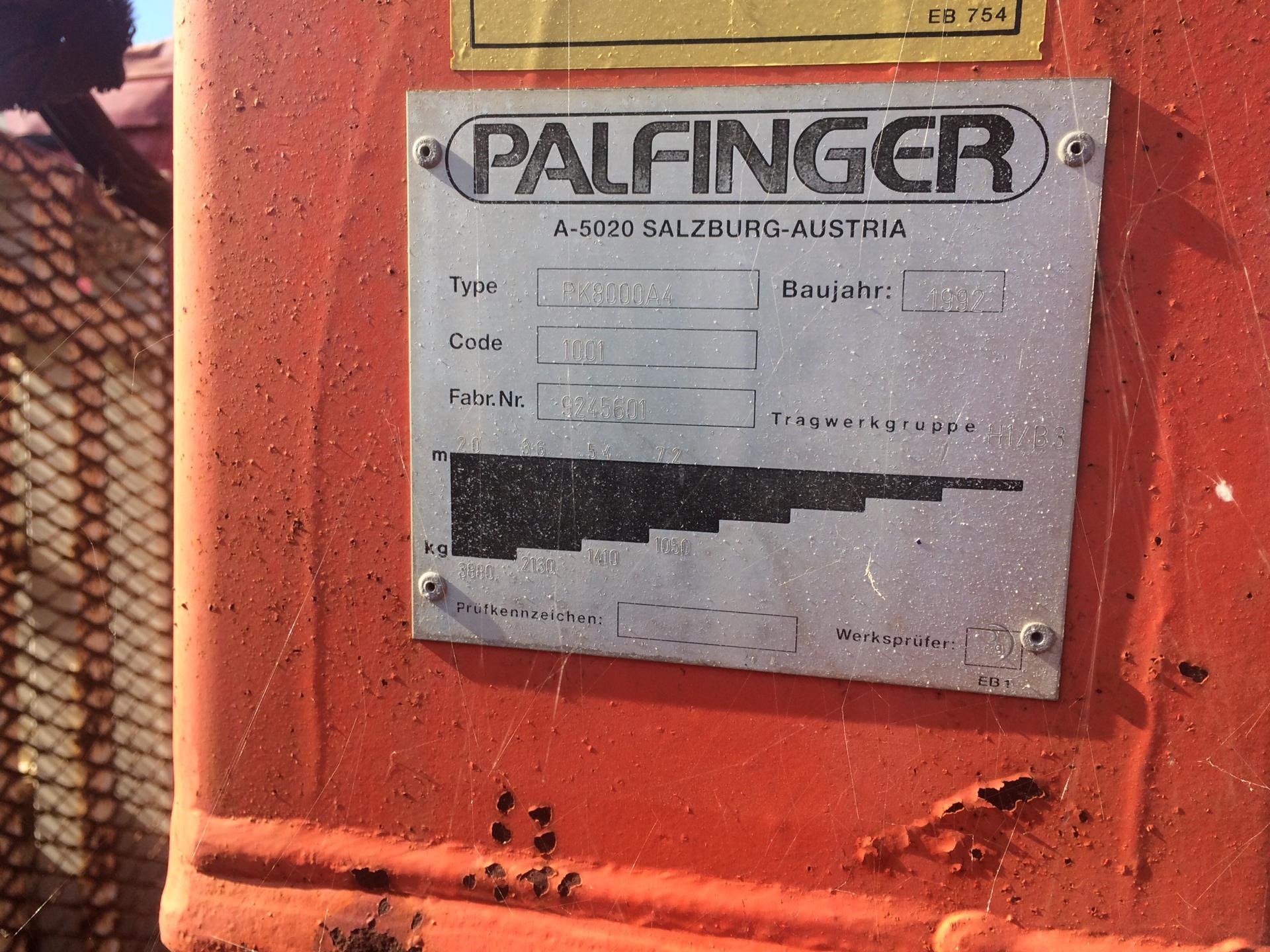 Palfinger PK8000 - A4 Palfinger PK8000 - A4 Grua 